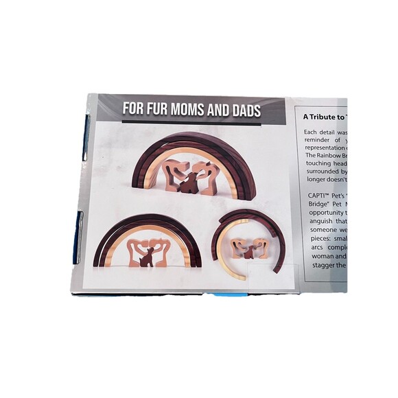 Capti Pets Rainbow Bridge *NEW* Memorial For Fur Dads & Moms Single Dog Wood - Picture 5 of 7